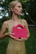 Load image into Gallery viewer, HOT PINK crochet mini basket
