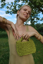 Load image into Gallery viewer, GOLDEN GREEN crochet mini basket
