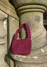 Load image into Gallery viewer, Burgundy crochet bag
