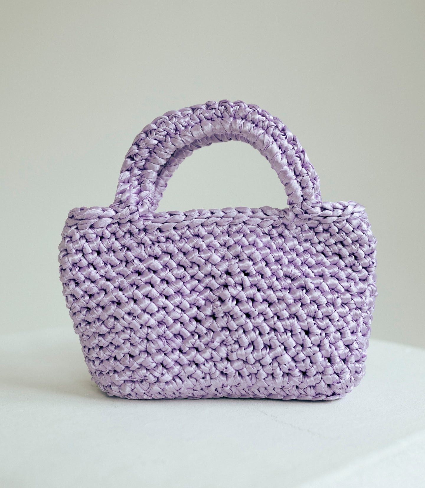 Lilac crochet basket