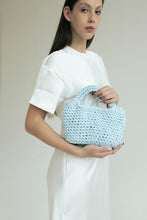 Load image into Gallery viewer, Powder Blue crochet basket
