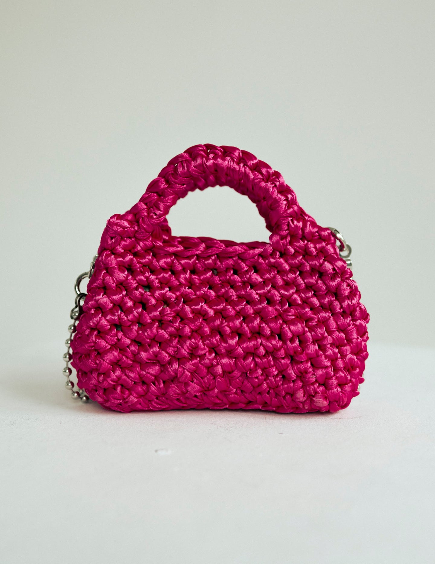 Hot Magenta mini crochet bag