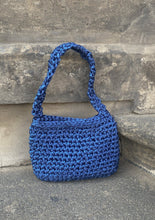 Load image into Gallery viewer, Navy Blue crochet bag
