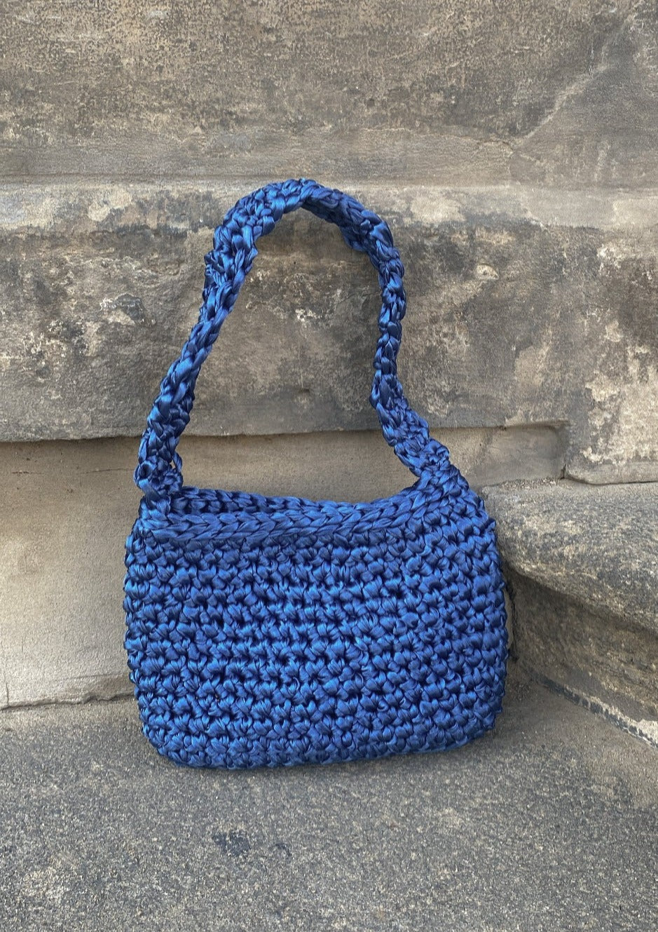 Navy Blue crochet bag