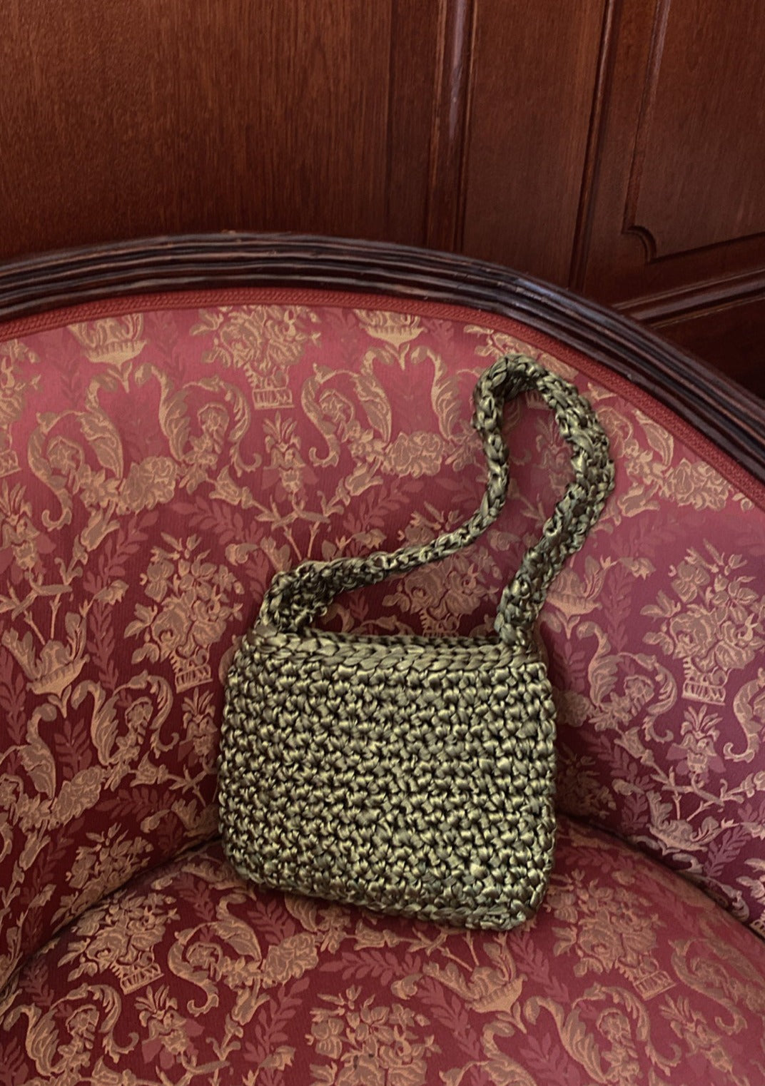 Olive Green crochet bag