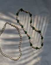 Load image into Gallery viewer, Green pearls necklace
