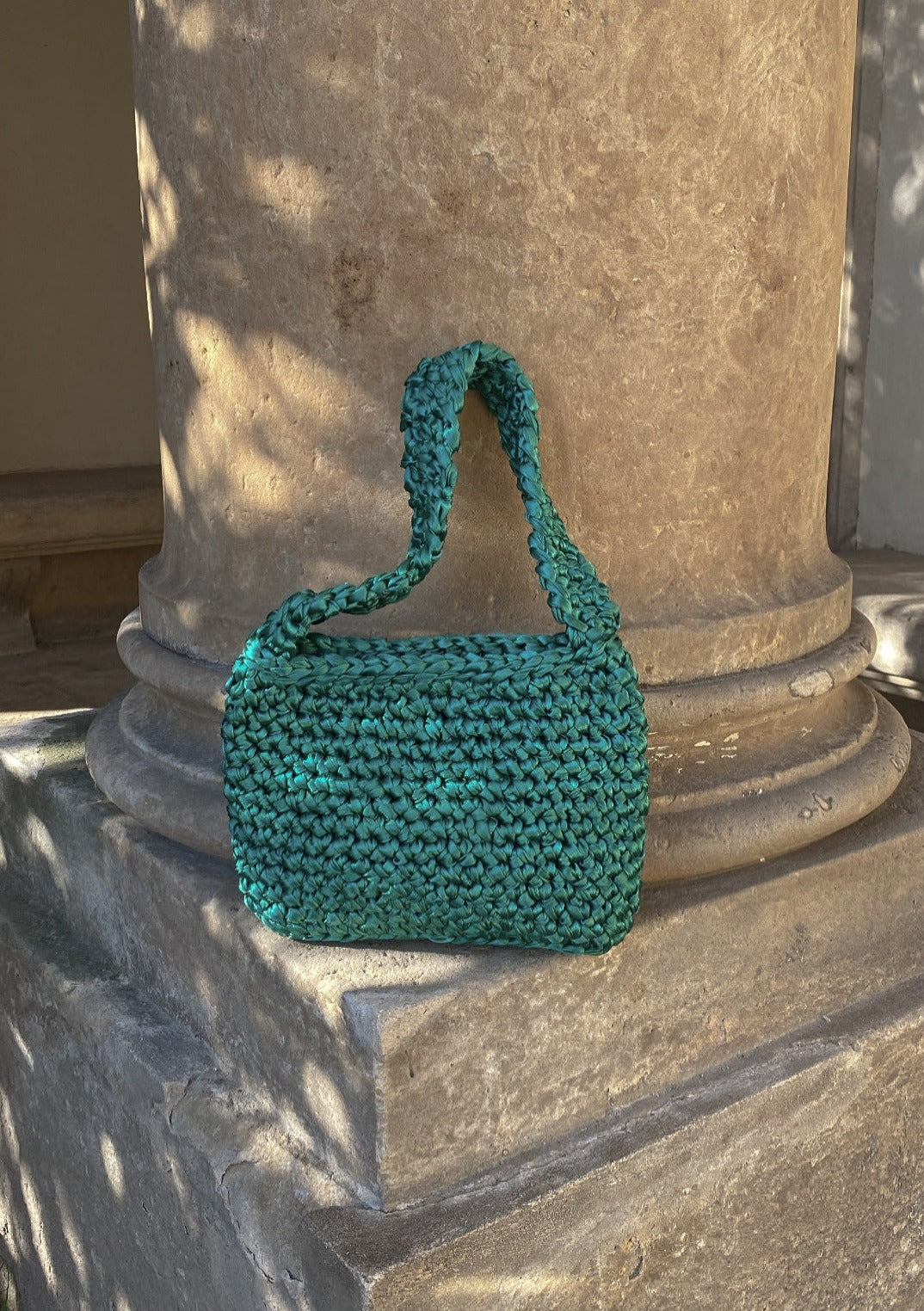 Forrest Green crochet bag