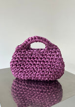 Load image into Gallery viewer, Plum mini crochet bag
